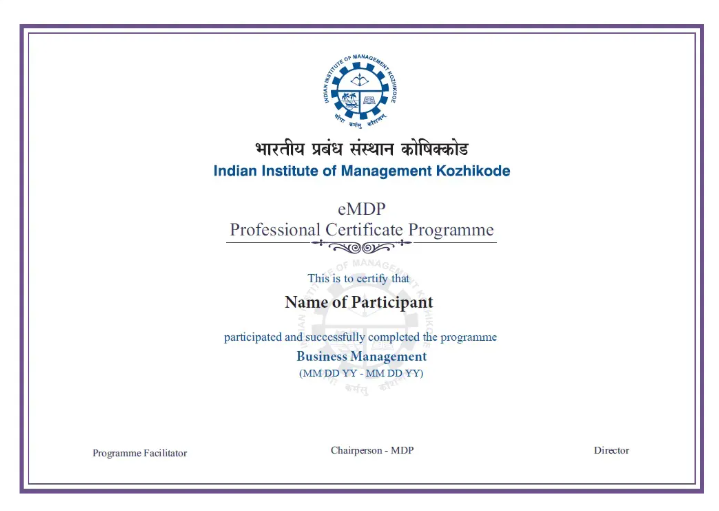 IIM Kozhikode Professional Certificate Programme In, 40% OFF